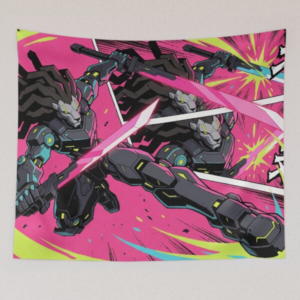 Item preview, Cyber Lion Fighter Striking with Power (V5) designed and sold by SabaMirzique.