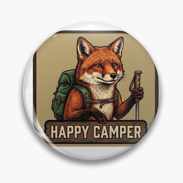 Item preview, Happy Camper Hiking Fox designed and sold by Tiffany Roy.