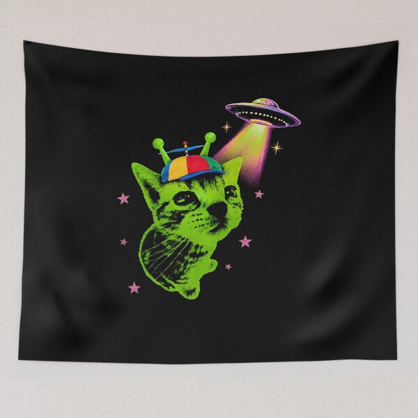 Item preview, Y2K Alien Cat Meme Retro Silly Cat Vintage Space Kitty Funny designed and sold by korymorsevv.