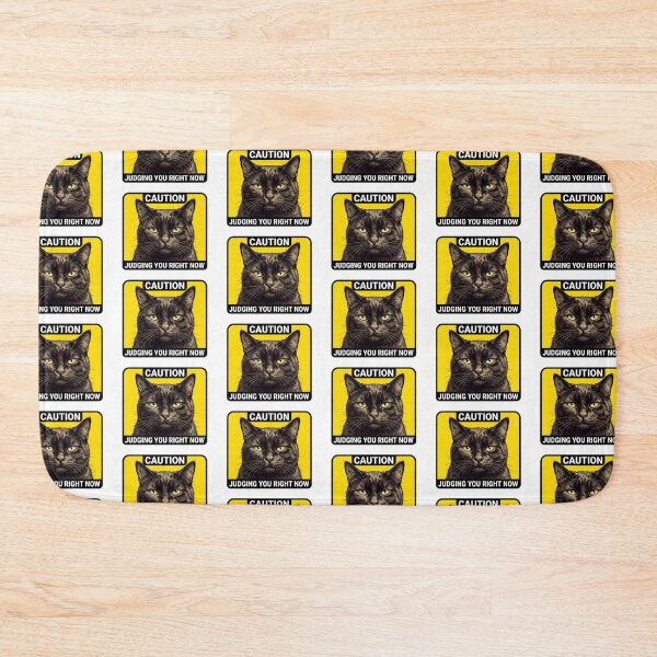 Item preview, Caution Judging Black Cat designed and sold by Tiffany Roy.