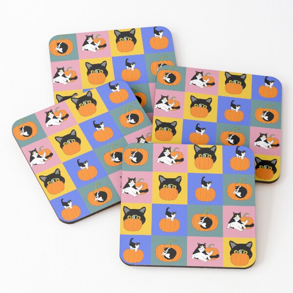 Item preview, Tuxedo cat Halloween pumpkin throw designed and sold by BigfeetLittlepaws.