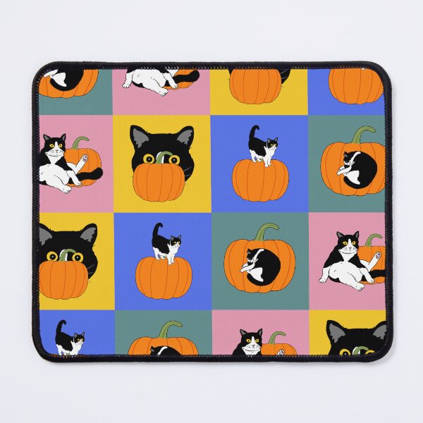 Item preview, Tuxedo cat Halloween pumpkin throw designed and sold by BigfeetLittlepaws.