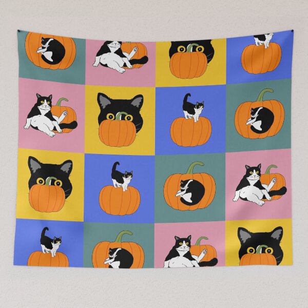 Item preview, Calabaza de Halloween con diseño de gato esmoquin designed and sold by BritishDelights.