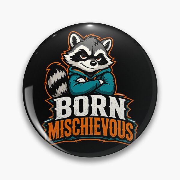 Item preview, Born Mischievous Raccoon – Playful Trouble Maker T-Shirt Design designed and sold by ArtisticHeart21.
