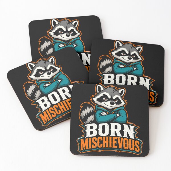 Item preview, Born Mischievous Raccoon – Playful Trouble Maker T-Shirt Design designed and sold by ArtisticHeart21.