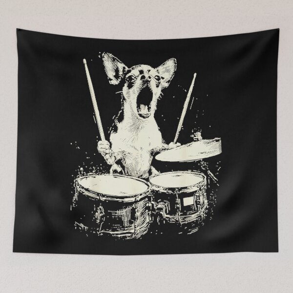 Item preview, Funny Chihuahua Drummer Dog Lover Musician designed and sold by CharlieConon.