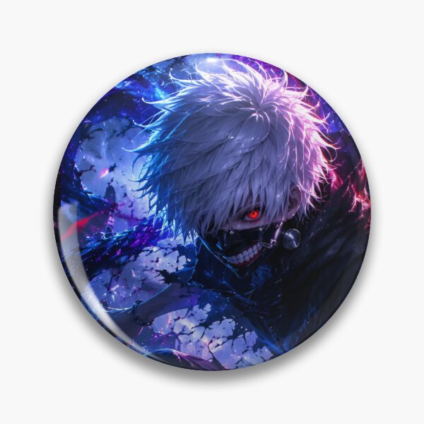 Item preview, Dark Anime Ghoul Warrior – Red Blue Neon Moon Gothic Fantasy Art designed and sold by Dyan4.