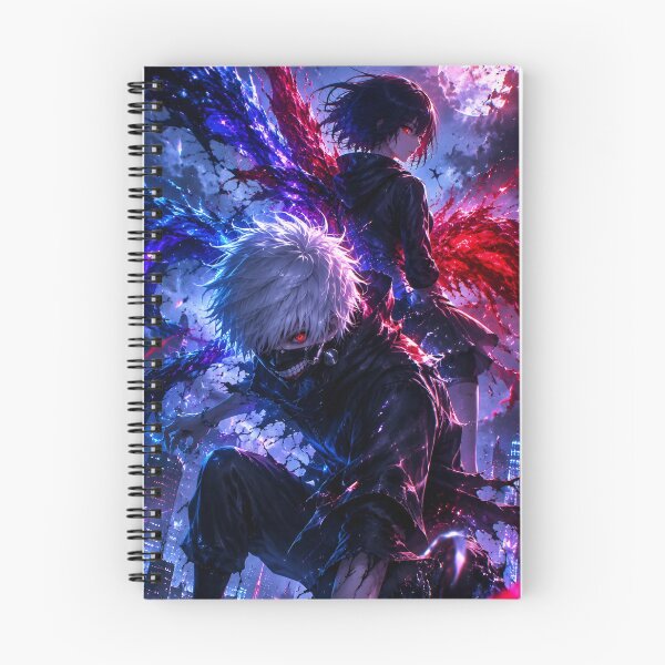 Item preview, Dark Anime Ghoul Warrior – Red Blue Neon Moon Gothic Fantasy Art designed and sold by Dyan4.