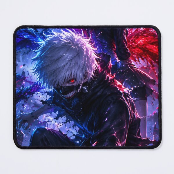 Item preview, Dark Anime Ghoul Warrior – Red Blue Neon Moon Gothic Fantasy Art designed and sold by Dyan4.