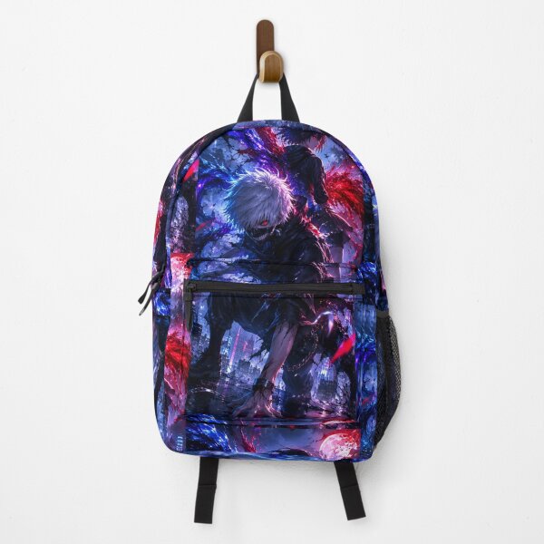 Item preview, Dark Anime Ghoul Warrior – Red Blue Neon Moon Gothic Fantasy Art designed and sold by Dyan4.