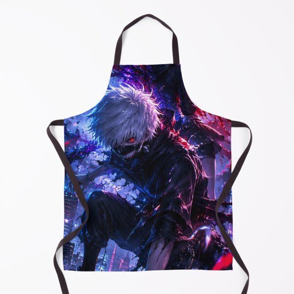 Item preview, Dark Anime Ghoul Warrior – Red Blue Neon Moon Gothic Fantasy Art designed and sold by Dyan4.