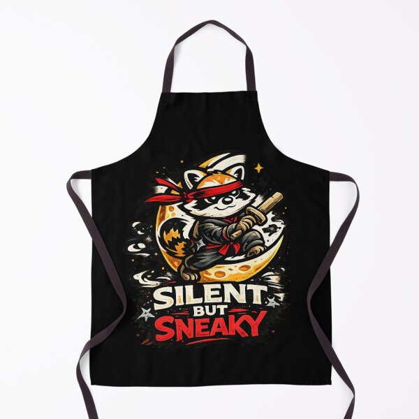 Item preview, Silent But Sneaky Raccoon Ninja – Stealth Warrior T-Shirt Design designed and sold by ArtisticHeart21.