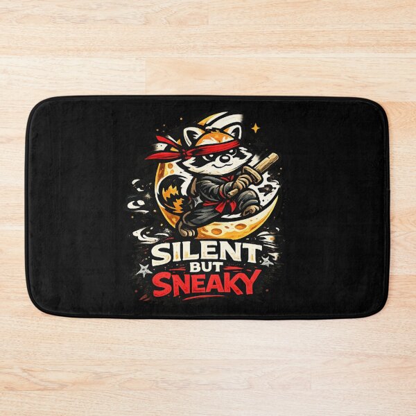 Item preview, Silent But Sneaky Raccoon Ninja – Stealth Warrior T-Shirt Design designed and sold by ArtisticHeart21.