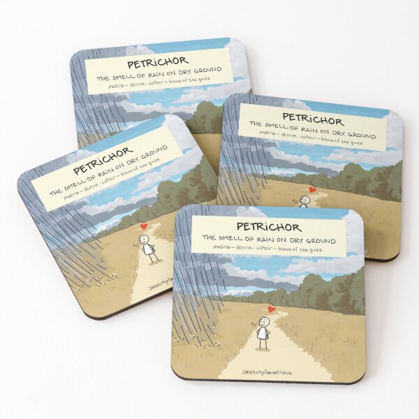 Item preview, Petrichor: the smell of rain on dry ground designed and sold by Sketchplanations.