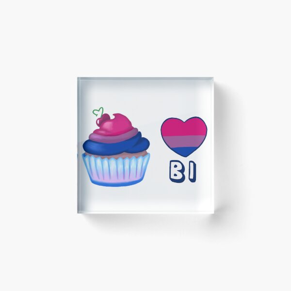 Item preview, Bisexual ( Bi ) Heart Cupcake designed and sold by HistoryHounds.
