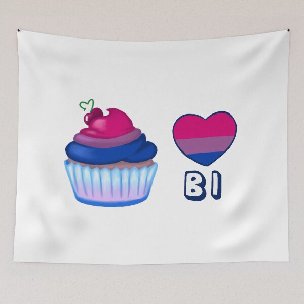 Item preview, Bisexual ( Bi ) Heart Cupcake designed and sold by HistoryHounds.