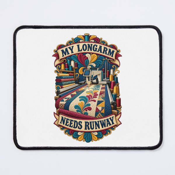 Item preview, My Longarm Needs Runway Illustrated Quilter Gift designed and sold by UrbanCanvvas.