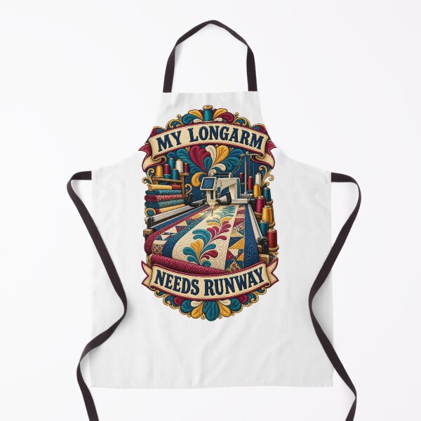 Item preview, My Longarm Needs Runway Illustrated Quilter Gift designed and sold by UrbanCanvvas.