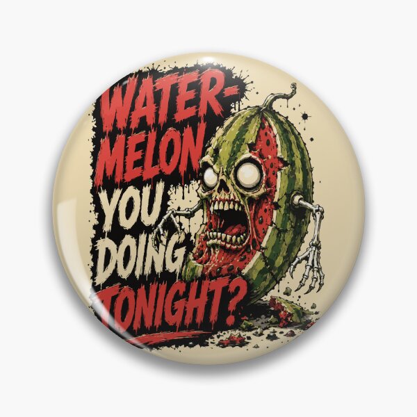 Item preview, Water-Melon You Doing Tonight? – Funny Zombie Watermelon Horror Art designed and sold by Maria Garcia´s.