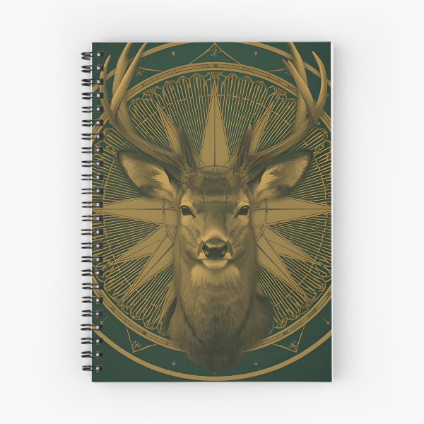 Item preview, Golden Stag Mandala Wall Art designed and sold by ameetlumiere.