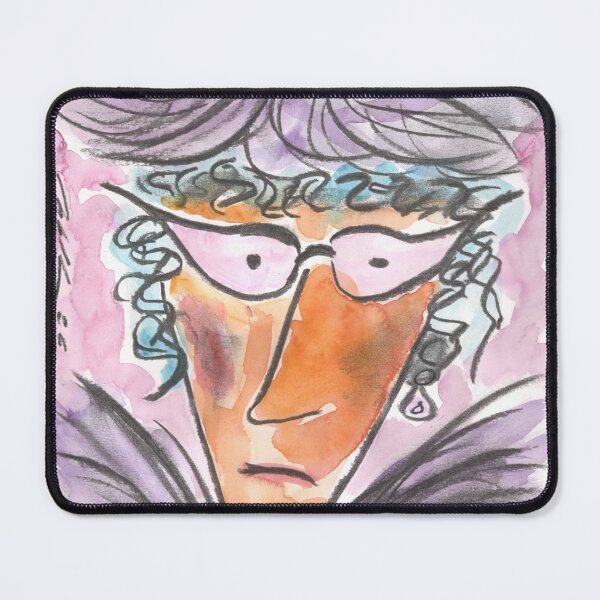 Item preview, Posh Lady wearing purple Zobel, Charcoal & Watercolour designed and sold by Anke‘s Bazaar.