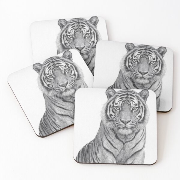 Item preview, Majestic Tiger Pencil Sketch Wildlife Art designed and sold by jo-e-basta.