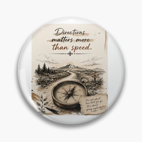 Item preview, Directions Matter More Than Speed – Inspirational Motivational Quote designed and sold by DesignerThreads.