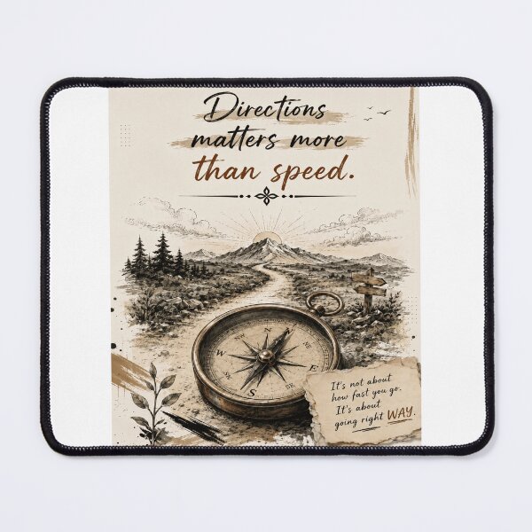 Item preview, Directions Matter More Than Speed – Inspirational Motivational Quote designed and sold by DesignerThreads.