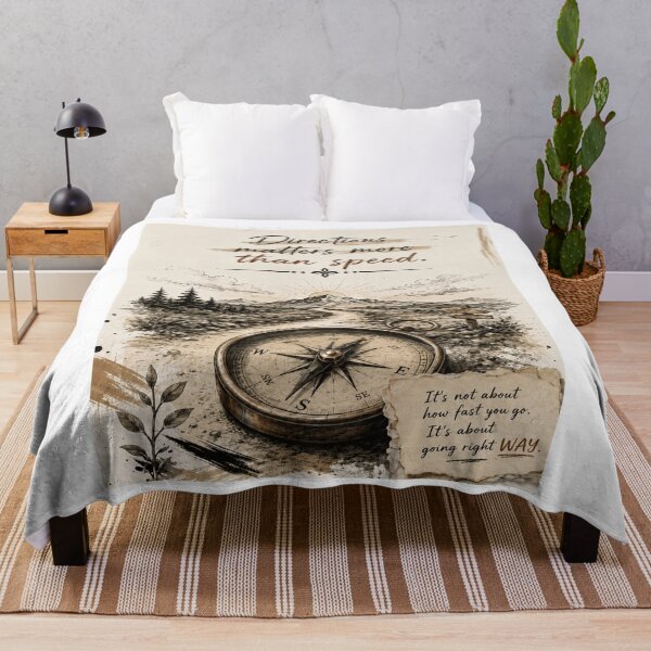 Item preview, Directions Matter More Than Speed – Inspirational Motivational Quote designed and sold by DesignerThreads.
