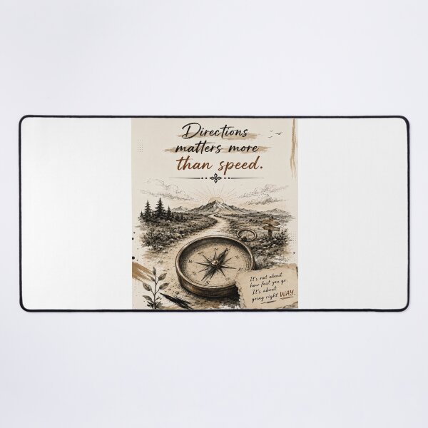 Item preview, Directions Matter More Than Speed – Inspirational Motivational Quote designed and sold by DesignerThreads.