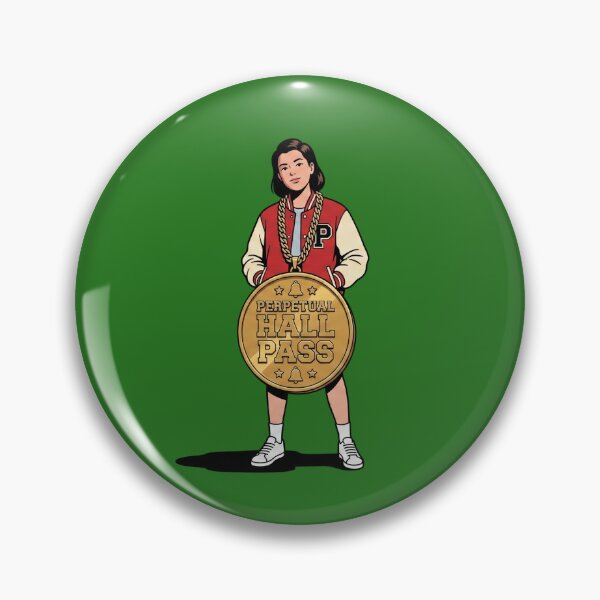 Item preview, Student Varsity Jacket Gold Chain Medallion Perpetual Hall Pass designed and sold by Rare By Hero.