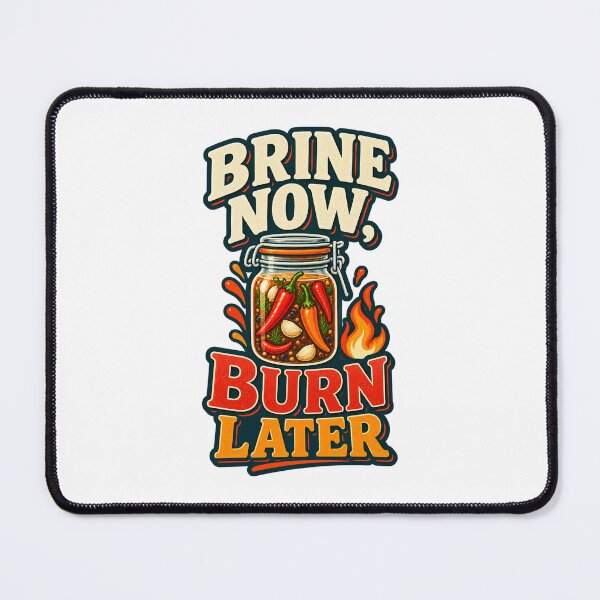 Item preview, Brine Now Burn Later Funny Hot Sauce Maker designed and sold by UrbanCanvvas.