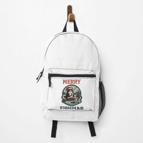 Item preview, Merry Fishmas - Funny Christmas Cat Ice Fishing designed and sold by Trendvia .