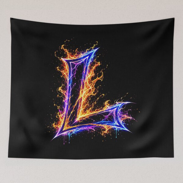Item preview, Arcane Blaze Graffiti Letter L designed and sold by BlissBlvdShop.