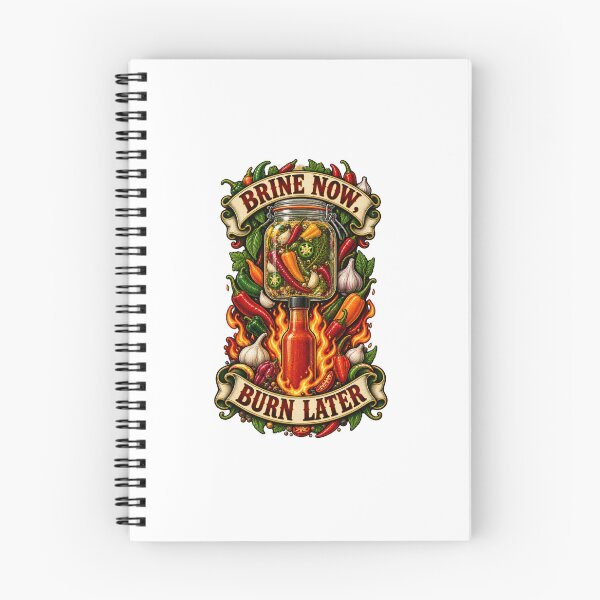 Item preview, Brine Now Burn Later Illustrated Fermentation Gift designed and sold by UrbanCanvvas.