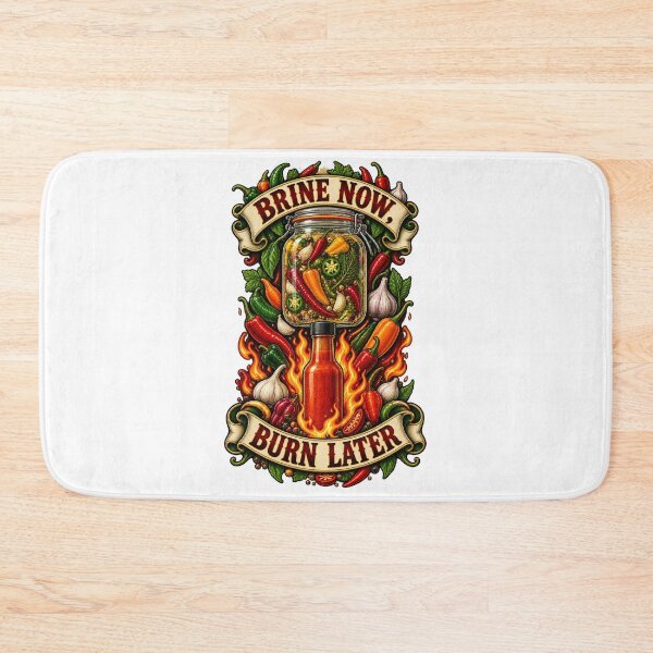 Item preview, Brine Now Burn Later Illustrated Fermentation Gift designed and sold by UrbanCanvvas.