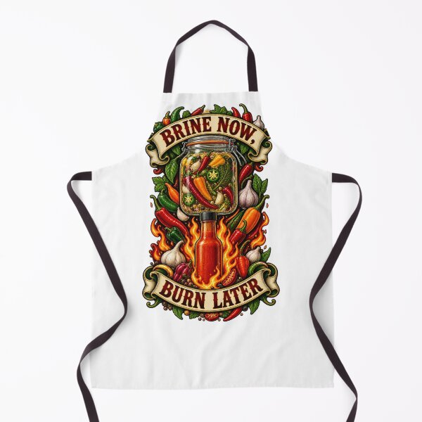 Item preview, Brine Now Burn Later Illustrated Fermentation Gift designed and sold by UrbanCanvvas.
