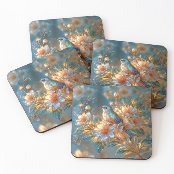 Item preview, Hummingbird and Cherry Blossoms Art designed and sold by MargaretWiktor.