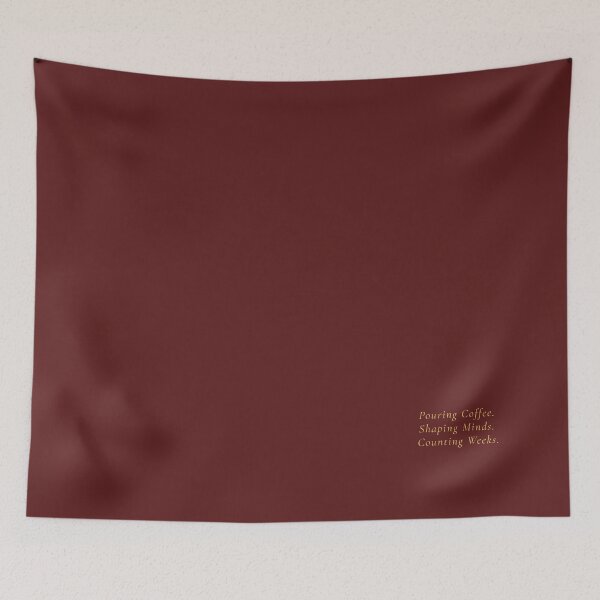 Item preview, Pouring Coffee Shaping Minds Counting Weeks Minimalist Maroon Teacher Gift designed and sold by ShapingMinds.