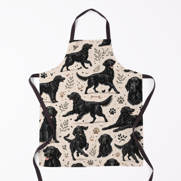 Item preview, Flat-Coated Retriever Pattern – Black Dog Lover Design designed and sold by blankTeeShirt.