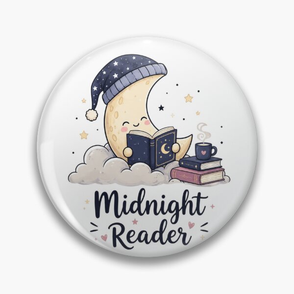 Item preview, Midnight Reader Cute Moon Book Lover Reading Night Aesthetic designed and sold by Sanika arts .