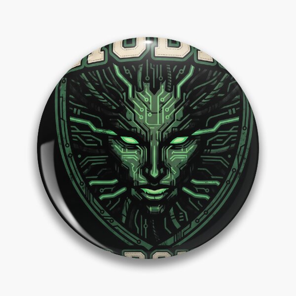 Item preview, Shodan System Shock Varsity Gaming Graphic Tee designed and sold by Senpaiwaves.