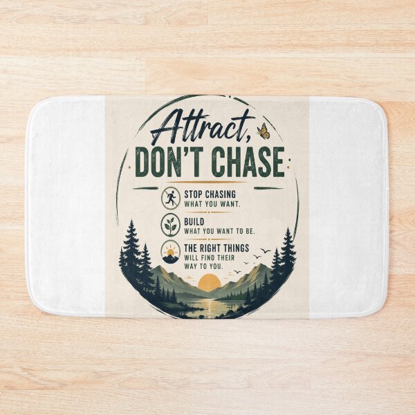 Item preview, Attract, Don't Chase – Inspirational Motivation & Self Growth Quote designed and sold by DesignerThreads.