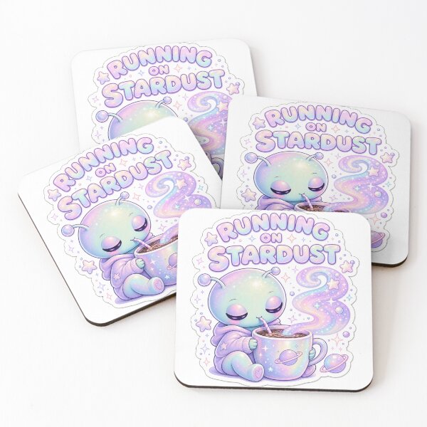 Item preview, Running on Stardust Pastel Alien with Coffee designed and sold by BoosterShop.