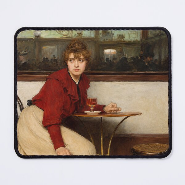 Item preview, Paris Café Wall Art, Vintage French Print, Elegant Woman at Café Decor for Francophiles designed and sold by RickE.