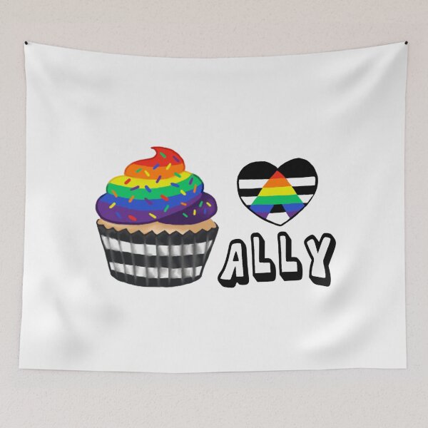Item preview, Straight Ally Heart Cupcake designed and sold by HistoryHounds.