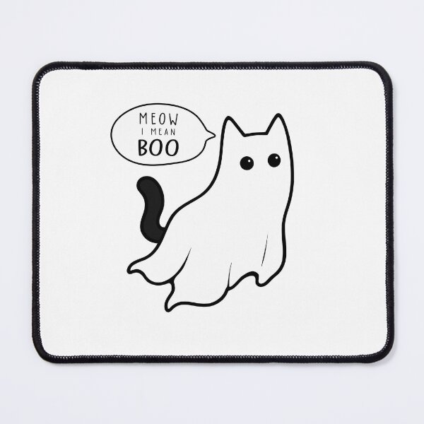 Item preview, Meow I Mean Boo Cute Ghost Cat Halloween designed and sold by teeperfect.