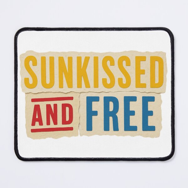 Item preview, Sunkissed And Free Summer Paper Cut Collage Typography designed and sold by RDproject.