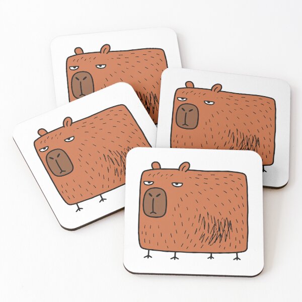 Item preview, Funny Unimpressed Capybara Grumpy judgment Doodle Sticker Art designed and sold by Holzon.