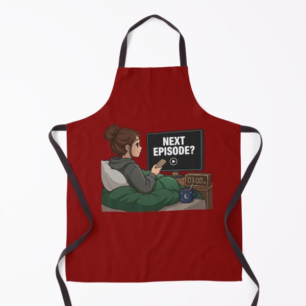 Item preview, Next Episode Binge Watching - Funny Late Night TV Girl Art designed and sold by Northern Glow Art.